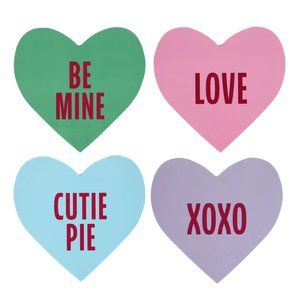 Conversation Heart Valentine’s Day Décor Set of 4